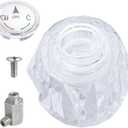 RP41661 Faucet Handle Replacement, Single Knob Shower Handle for Delta and Peerless, Clear Acrylic Tub Faucet Knob for Single Handle Faucets