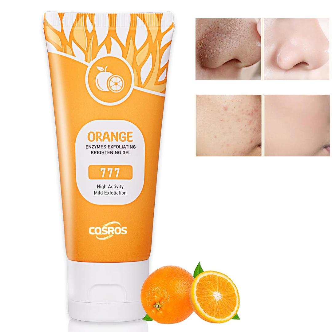 Orange Exfoliating Gel Scrub for Face and Body, Orange Peeling Gel, Deep Clean Pores, Remove Blackheads & Moisturize Skin for All Types Skin 