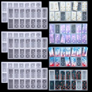 3 Sets Domino Mold for Resin Casting Silicone Domino Mold for Epoxy Resin 28 Cavities with Dots Epoxy Casting for DIY Craft