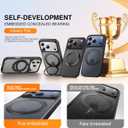 SMARTDEVIL Magnetic Stand for iPhone 17 Pro Max Case,[Built-in Invisible Kickstand][Compatible with MagSafe] [Military Grade Shockproof] 360 Magnetic Stand Phone Case, Black