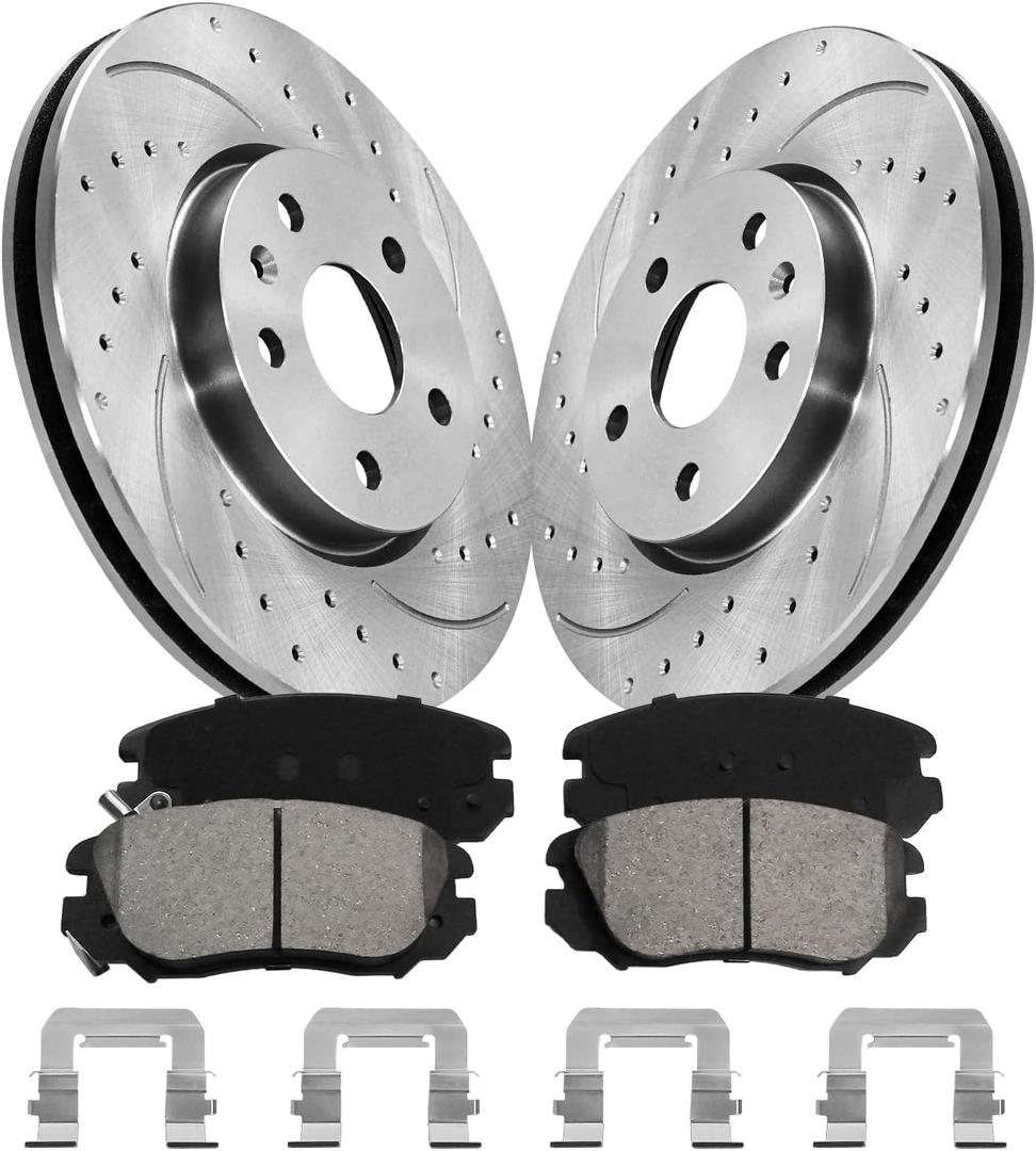 Anpulsero Brake Pads And Rotors Kit Front Compatible with 2010-2017 Chevrolet Equinox, 13-15 Malibu, 321mm(12.6in) Front Rotor FOR 3.6L OR 17 IN Wheels, Automotive Replacement Brake Kits 55174 D1421