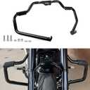 PSLER Softail Crash Bar Engine Guard - Mustache Highway Bar for 2018-2025 Deluxe Fxlrst Street Bob Heritage Classic Sport Glide Slim Breakout Low Rider Except FXDRS OE 49000141(Black)