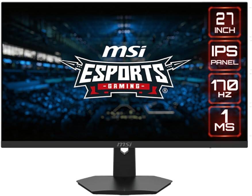 msi G274, 27" Gaming Monitor, 1920 x 1080 (FHD), IPS, 1ms, 170Hz, G-SYNC Compatible, HDMI, Displayport, Tilt