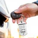 8 x Dad Christmas Gifts from Daughter son - Cool Birthday Father's Day Christmas Gift Idea for Dad - Meaningful Engraved Stainless Steel Keychain Keyring for Father Daddy Papa Presents