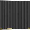 ChooChoo 4 Doors Wall Cabinet Laundry Room, Bathroom Wall Cabinet with Adjustable Shelf, Fluted Wall-Mounted Medicine Cabinet, Storage Cabinet for Kitchen, Garage, Black
