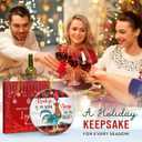 8 x Funny Chicken Christmas Ornaments 2025, Ceramic Rooster Ornament for Tree Decorations - Country Gifts for Chicken Lovers, Chickens Lady, Farmers- Farmhouse Festive Keepsake