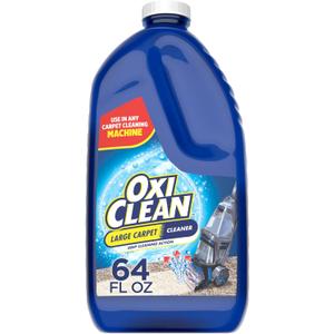OxiClean Large Carpet Cleaner Liquid Solution for Steam Cleaning Machines, 64 fl oz