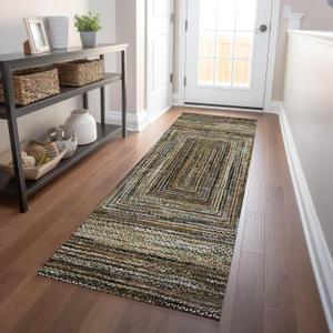 Addison Rugs Chantille ACN1725 Brown 2'3" x 7'6" Indoor/Outdoor, Machine Washable, Easy Clean, Non Shedding, Bedroom, Living Room, Dining Room, Kitchen, Patio Runner Rug