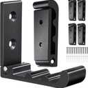 OHIYO 6 PCS Heavy Duty Folding Wall Hooks, Sturdy Black Wall Mounted Hooks for Coats, Towels, Backpacks, Bags, Space Saving Wave Design for Living Room, Bedroom Organization