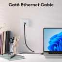 Flat Cat6 Outdoor Ethernet Cable 75 FT, Double Jacket (PVC+LLDPE) for Outdoor & Indoor, OFC Oxygen-Free Copper, Waterproof, Direct Burial, UV Resistance, PoE, Network, Internet, Ultra Slim Cable