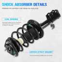 ILONPA Front Struts Shocks w/Coil Spring & Sway Bar Links for Toyota Corolla 2003 2004 2005 2006 2007 2008, Strut Shock Absorber Assembly Suspensions Replace 172114 172115 K90433/K80230, 4PCS