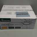 Flush Mount Ceiling Fan with RGB Light - 52In Black Ceiling Fan Light with Reversible Mute Motor, LED 3CCT Dimmable, Low Profile Modern Ceiling Fans for Indoor, Party, Covered Outdoor