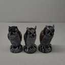 3-Pack Owl Decoys for Bird Deterrent - Weatherproof Bird Repellent Devices for Outdoor Use - Plastic Owls to Scare Birds Away and Control Garden Pests