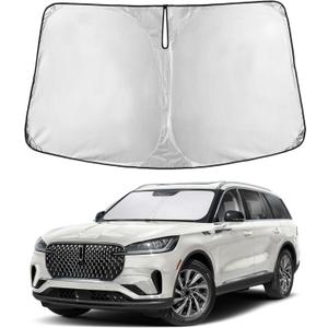 EcoNour Windshield Sunshade Compatible for Lincoln Aviator 2020-2024 2025 2026, Sun Visor for Front Windshield & Window Sun Shade Cover, UV Heat Blocker & Protector, Car Accessories