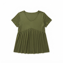 ANRABESS Summer Dresses for Women 2026 Casual Short Sleeve V Neck Spring Dress Beach Vacation Clothes Cruise Resort Outfits Army Green, Large