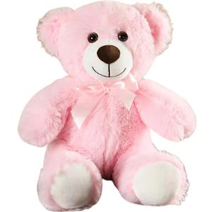 Teddy Bear Plush Toy, 13.5 inch Teddy Bear Stuffed Animal Birthday for Kids Girl Friends Pink