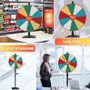 Heavy Duty Prize Wheel, 24 Inch Dual Use Prize Wheel,Adjustable Tabletop & Floor Stand, 10 Slots,1Bracket, Dry Erase Kit - Wheel of Fortune Game for Carnival, Casino & Trade Show
