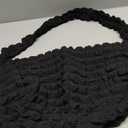 Juoxeepy Quilted Tote Bag Large Carryall Puffer Shoulder Bag Lightweight Padding Hobo Bag (Black)