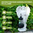 Solar Angel Garden Statue Sculpture, Angel Figurine Solar Lantern Outdoor Decor Lawn Yard Patio Garden Art Ornament Housewarming Christmas Gifts