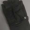 EZPACE Convertible Running Mittens for Women Cold Weather Fingerless Gloves Warm for Winter (Small-Medium, Black)