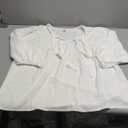 SHEWIN Womens Tops 3/4 Sleeves Blouse Babydoll Dressy Casual Top Elegant Bow Tie Loose Ladies Shirts 2026 (Medium)