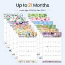 SUNEE 2026 Wall Calendar Extra Large 17"x27", 21 Month Calendar (Ends December 2027), Vertical Large Monthly Calendar 2026-2027 for Wall, Seasons Color
