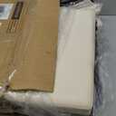 17.7 inches Velvet turfed Ottomans Cube with Storage, Metal-Framed Square Linen Storage Ottoman Foot Rest Stool Holds 770 LB for Dorm Living Room Bedroom White UASND64W