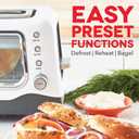Dash Clear View Toaster - Features Large Window & Extra-Wide Slots - Auto-Shut Off Feature - Bagel Functions, & Seven-Browning Levels - 1-Touch Defrost - White