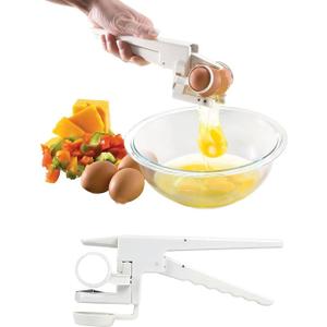 Egg Shell Opener-2025 New Egg Shell Opener for Raw and Hard Boiled Eggs, Stainless Steel Egg Cracker Tool for Cutting Eggs, Egg Separator Kitchen Gadgets for Cooking Bakery!