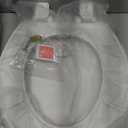 Mayfair Caswell Modern Slow Close Toilet Seat, Durable Plastic Seat, Made in USA, Round, White