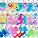 ONKULL Pop Fidget Keychain 30 Pack ,Mini Fidget Toys Bulk ,Sensory Toys for Kids ,Party Favors for Kids 4-8,8-12 Year ,Back to School Gifts for Classroom ,Birthday Goodie Bags Stuffers