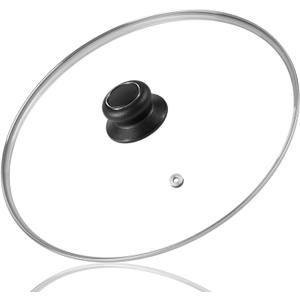 10 Inch Tempered Glass Lid Compatible with Lodge Skillets, Caraway Frying Pan, OXO Obsidian Fry Pan Skillet, Pan Lid, Pot Cover, Dutch Ovens and Other 10-10.25" Cookware