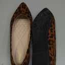 Leopard Print Ballet Flat Shoes Women Classic Pointed Low Heel Mules Comfortable Wedding Party Shoes (9)