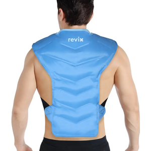 REVIX Large Ice Pack for Shoulder and Back with Straps, Reusable Full Back Ice Pack Wrap Cold Compression Therapy for Discomfort and Fatigue Relief, Post-Workout Recovery