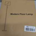 Upgraded Dimmable Floor Lamp for Living Room,1000 Lumens Bulb Included, Modern Floor Lamps Simple Design with Linen Shade, Tall Standing Lamp for Bedroom Office Dining Room, Black Pole Lamp