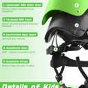 Kids Bike Helmet Set, Adjustable Helmet for Ages 2-3-5-8-14 Year Boys Girls, Toddler Pad Set with Knee and Elbow Pads for Bike, Roller, Skating, Scooter, Longboard and More Sports, 6 Color, Size 54-57 cm