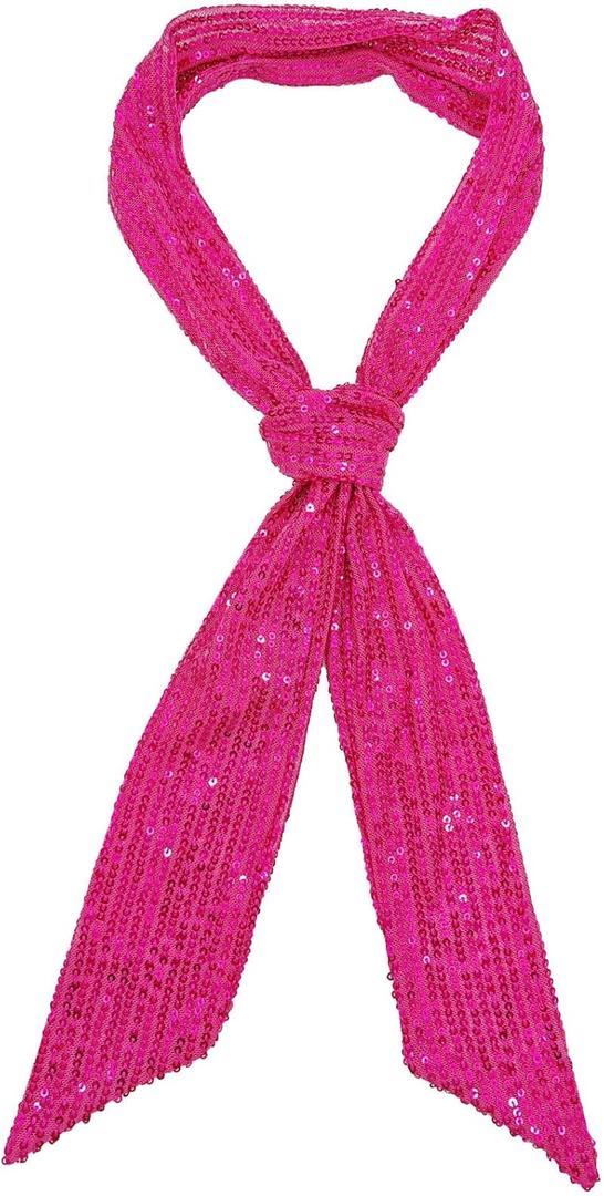Small scarf with fashionable sequins for decoration (Tassel Apricot Ginkgo)