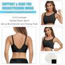 Hands Free Pumping Bra Hands-Free Breast Pump Bra Nursing Bras for Pumping Adjustable Breast-Pumps Holding and Nursing Bra,Black,X-Large