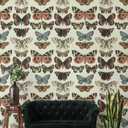 Affrolling Vintage Butterfly Peel and Stick Wallpaper, 15.75"x118" Boho Removable Waterproof Vinyl Renter Friendly Adhesive Wall Paper Contact Paper for Cabinet Drawer Wall Decor