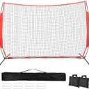 7x7/16x10/20x10ft Backstop Net, Ball Stop Net with Handbag,Fix Sports Net Barrier by 4 Spike&2 Sandbag,Sports Practice Barrier Net for Baseball,Softball,Lacrosse Train,Backstop Net for Backyard