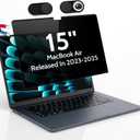 Magnetic Privacy Screen for MacBook Air 15 Inch (2023-2025, M2 M3 M4) - A2941 A3114 A3241, 15inch Removable Matte Anti Blue Light Glare Filter for Mac Air 15.3" Laptop Computer