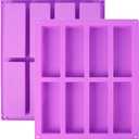 Silicone Granola Bar Molds, 2 Pcs, 8 Cavity, Large Rectangle, for Nutrition/Cereal/Protein Bars, Truffles, Brownies, Cornbread