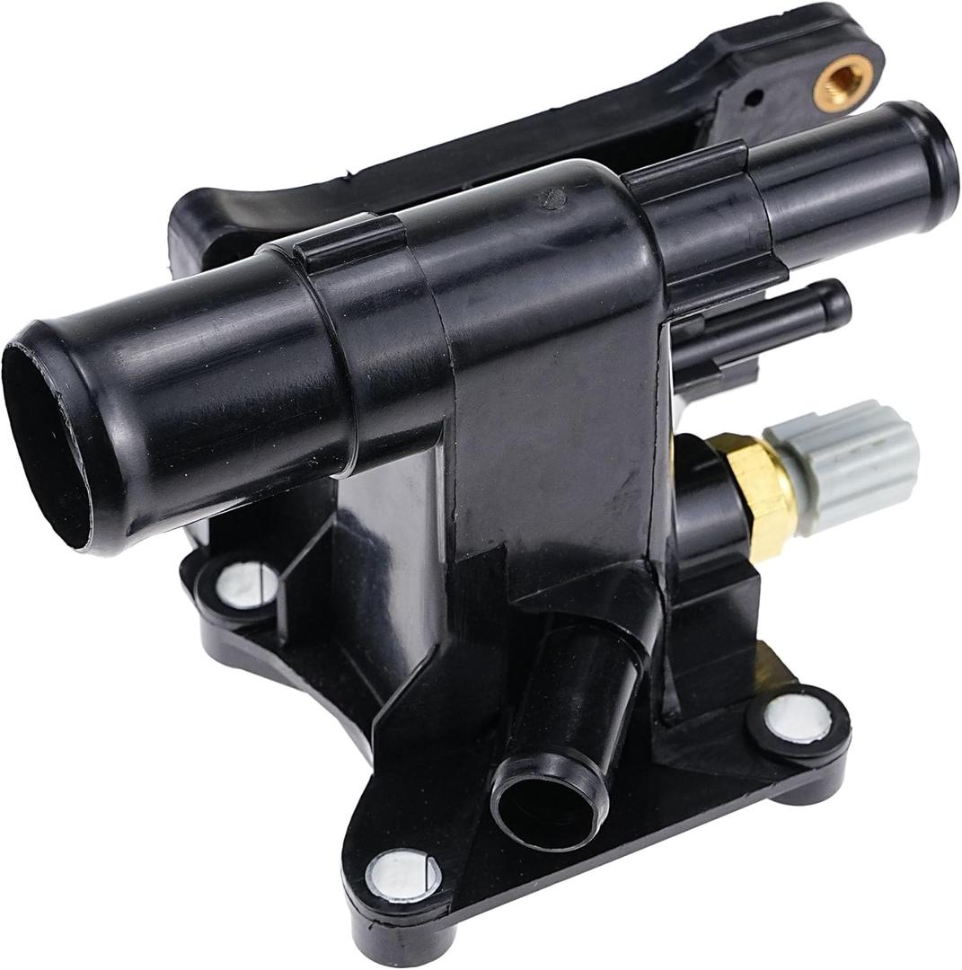 Engine Coolant Water Outlet Thermostat with Sensor Compatible with Mazda 3 2006-2013 5 2008-2013 6 2009-2013 CX-7 2010-2012, Replaces# LF941517Z LF94-15-17Z LF9415179A 902-690