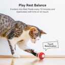 Cheerble Interactive Cat Ball Toy, Automatic Moving Ball Toy for Indoor Cat Kitten, Electric Pet Toy Fun Gift with Light, High Energy Cat Toys, Red