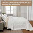 ENJOHOS Oversized King Quilts 138x122 Extra Wide Large White - California King Bedspread, Reversible Summer Soft Microfiber Bed Coverlet Super King Bedding (1 Cal King Quilt, 2 Pillow Shams)