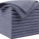 AIDEA Microfiber Cleaning Cloth Grey 10PK, Micro Fiber Cloth for Cleaning Cars, Premium All Purpose Car Towels, Dusting Cloth Cleaning Rags SUVs, House, Kitchen, Window, Workshops, 12"12"