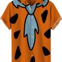 Hawaiian Bowling Shirts for Men Short Sleeve Printed Regular Fit Summer Beach Casual Button Down Aloha Shirts (3X-Large, Bowling Art Movie Orange)