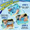 Dog Cooling Vest, Evaporative Cooling Dog Jacket with UV Protection, Lightweight Breathable Mesh Dog Cooling Shirt, Summer Heat Relief Gear with Adjustable Buckles for Hot Weather Walking & Hiking