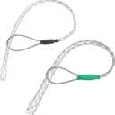 MECCANIXITY Cable Pulling Grip for 6-10mm+12-15mm Cable(Black+Green) 26/37cm,0.85/1.21FT Wire Mesh Puller Socks Grip Single Head Galvanizing Steel Wire Grips Net Cover Smooth