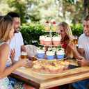 4 Tier Round Cupcake Stand,  Item dimensions L x W x H 33.5 x 33.5 x 52.8 centimeters, Clear
